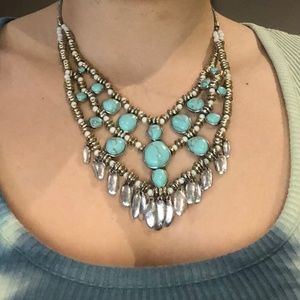 Turquoise Bib Necklace